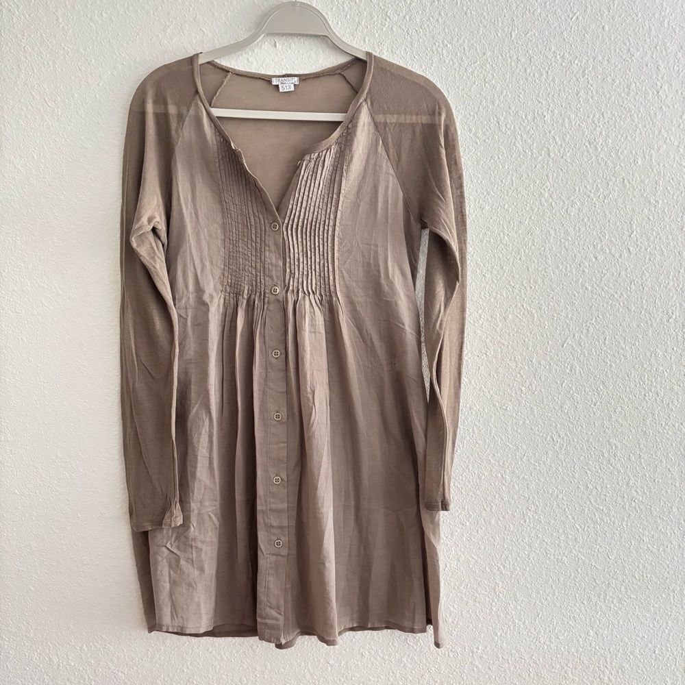 Transit Par-Such Taupe Viscose Knit Dress Made in Italy size 3 Medium
